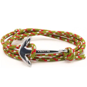 Paracord Bracelet Marine Wrap Olive Red