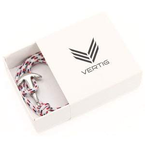 Paracord Bracelet Marine Wrap White Red