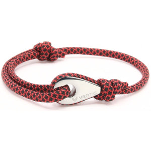 Paracord Bracelet Sliding Red Black