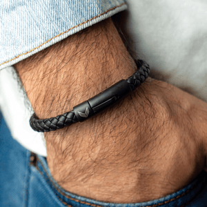 Vertig Leather Bracelet Black