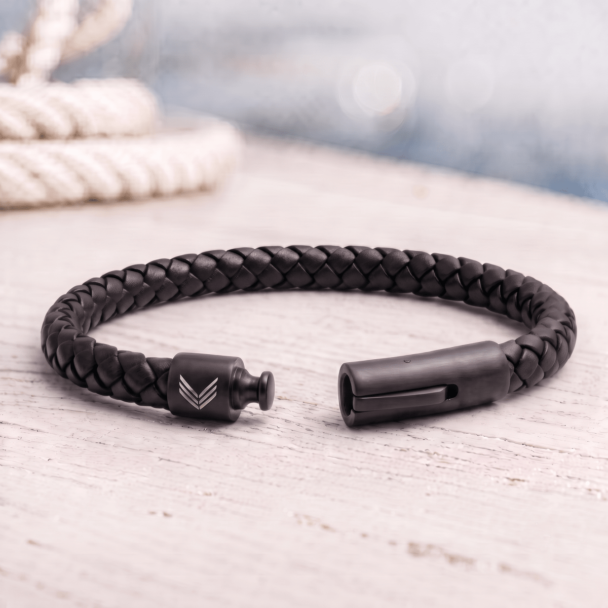 Vertig Leather Bracelet Black