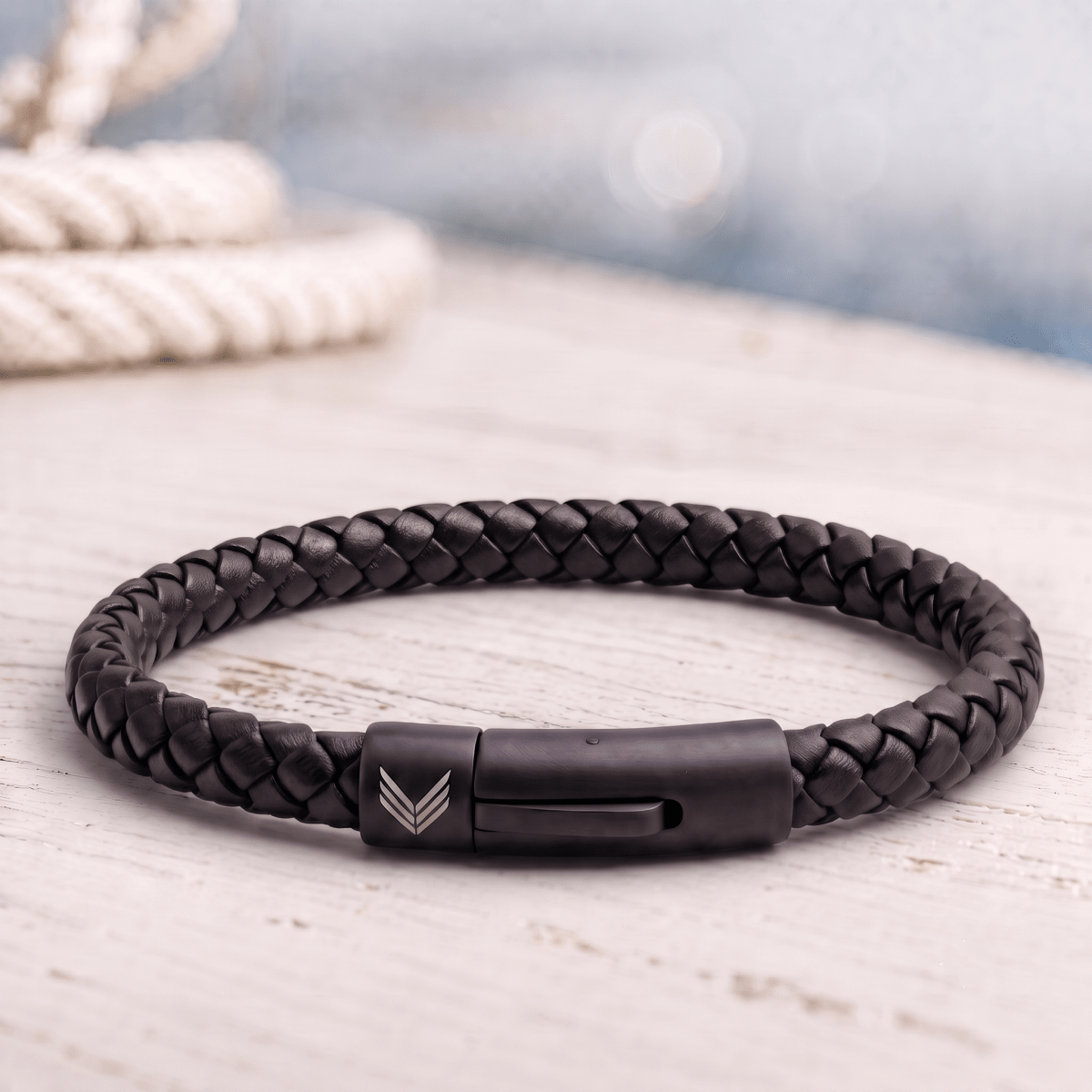 Vertig Leather Bracelet Black