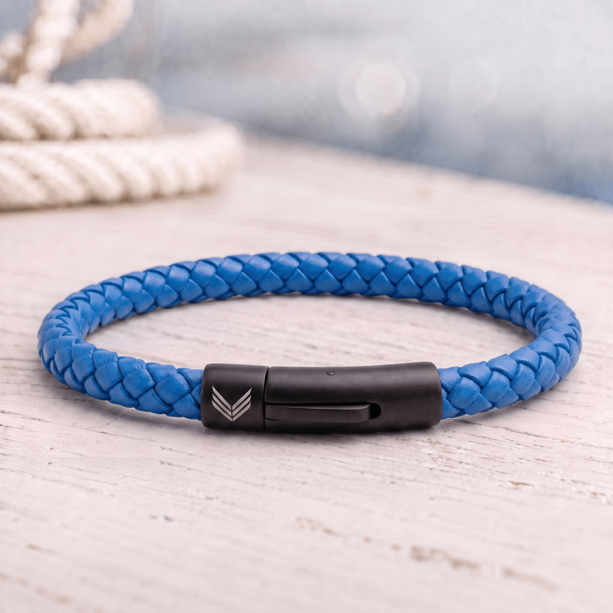 Vertig Leather Bracelet Blue