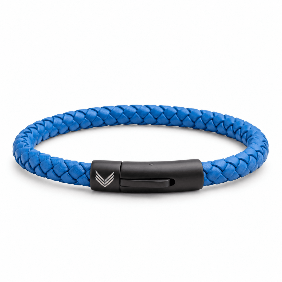 Handmade leather bracelet in blue by Vertig