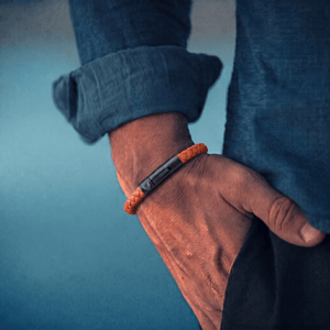 Vertig Leather Bracelet Orange