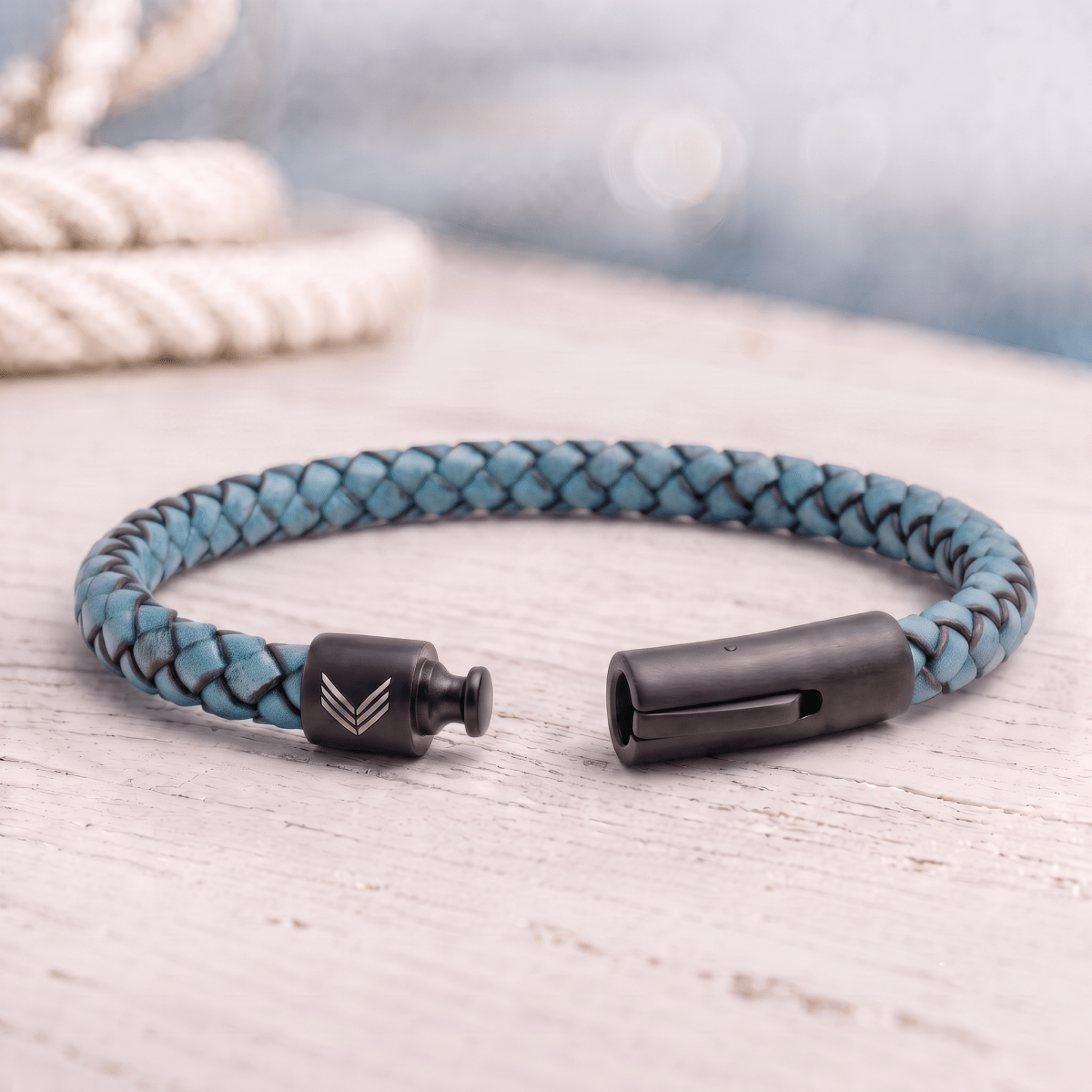 Vertig Leather Bracelet Vintage Blue