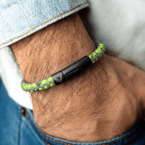 Vertig Leather Bracelet Vintage Green