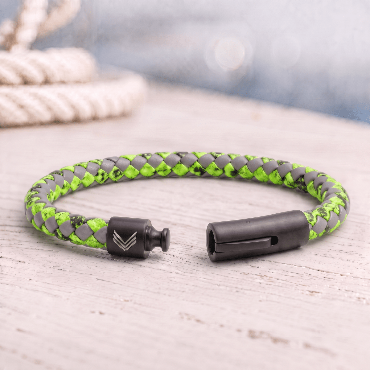 Vertig Leather Bracelet Vintage Green