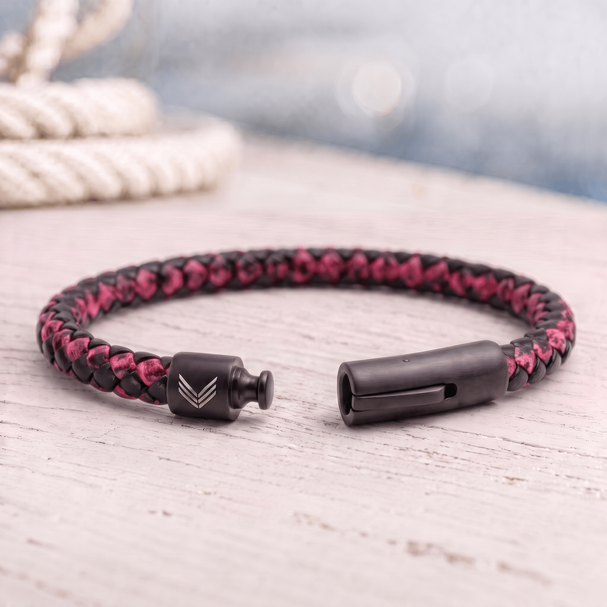 Vertig Leather Bracelet Vintage Red