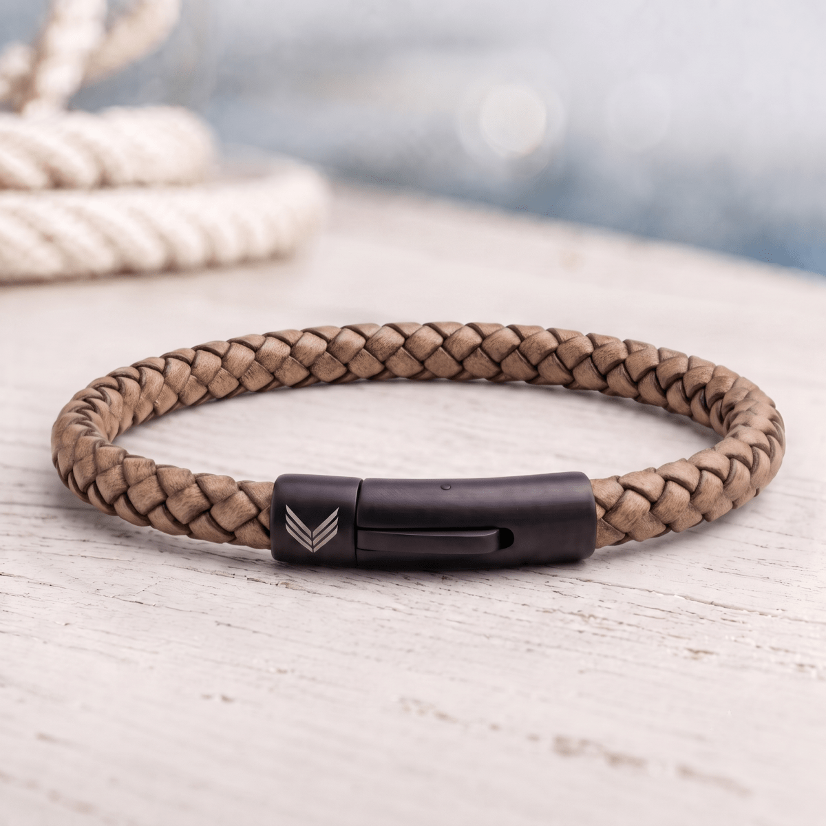 Vertig Leather Bracelet Vintage White