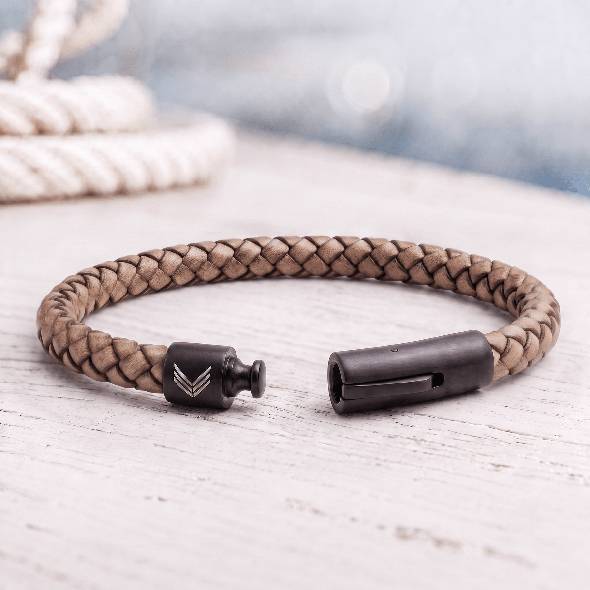 Vertig Leather Bracelet Vintage White