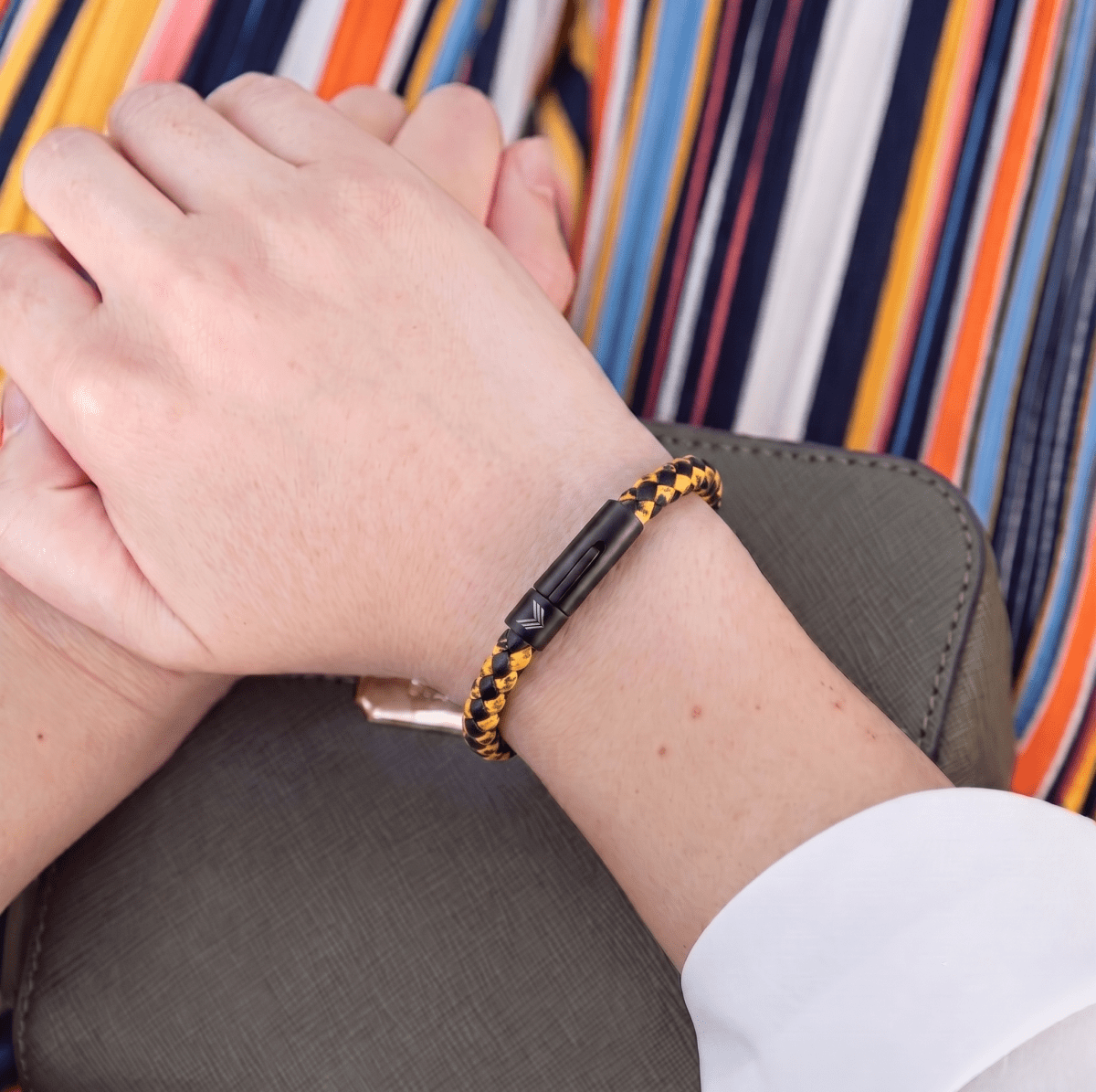 Vertig Leather Bracelet Vintage Yellow