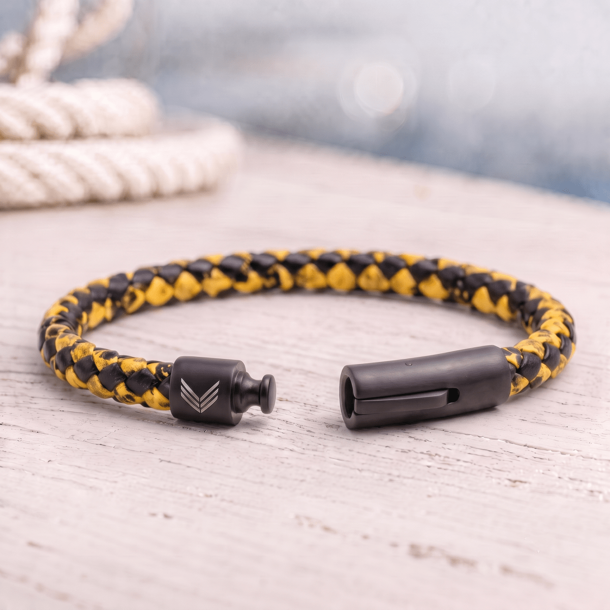 Vertig Leather Bracelet Vintage Yellow