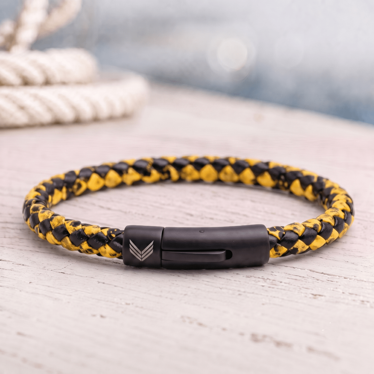 Vertig Leather Bracelet Vintage Yellow