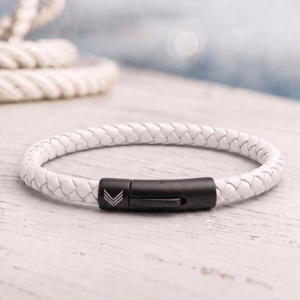 Vertig Leather Bracelet White