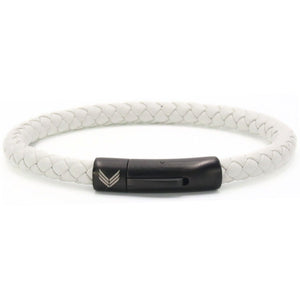 Vertig Leather Bracelet White