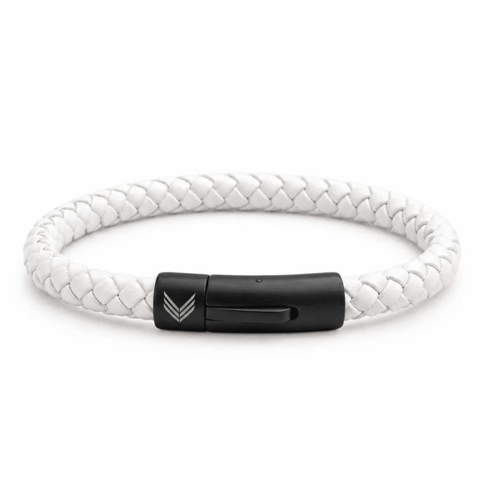 Vertig Leather Bracelet White