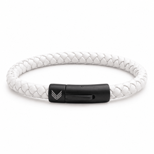 Vertig Leather Bracelet White