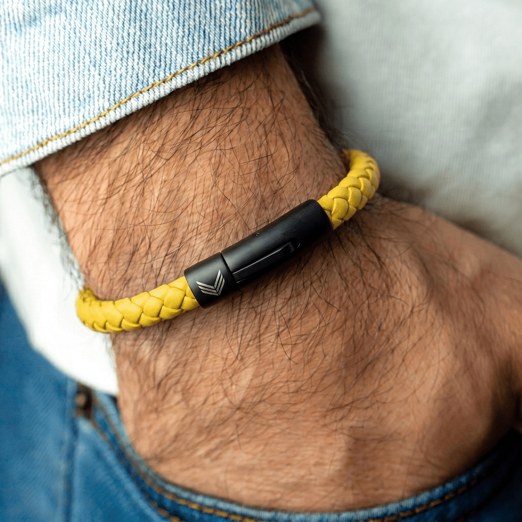 Vertig Leather Bracelet Yellow