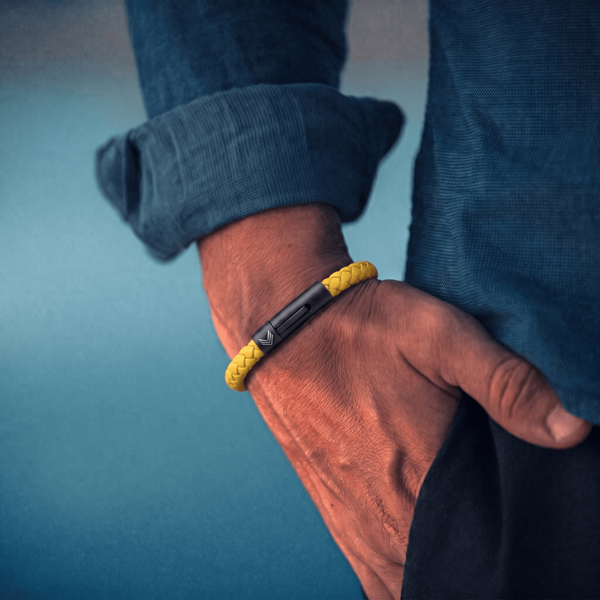 Vertig Leather Bracelet Yellow