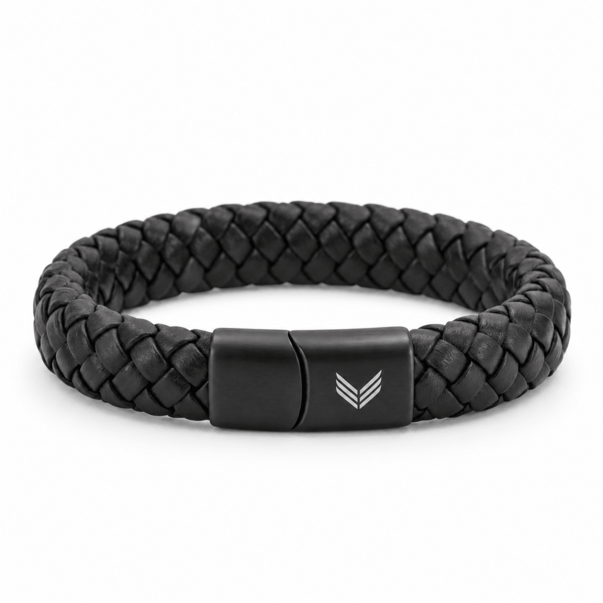 Vertig Magnetic Leather Bracelet Black