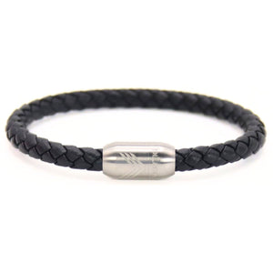 Vertig Magnetic Leather Bracelet Black