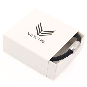 Vertig Magnetic Leather Bracelet Black