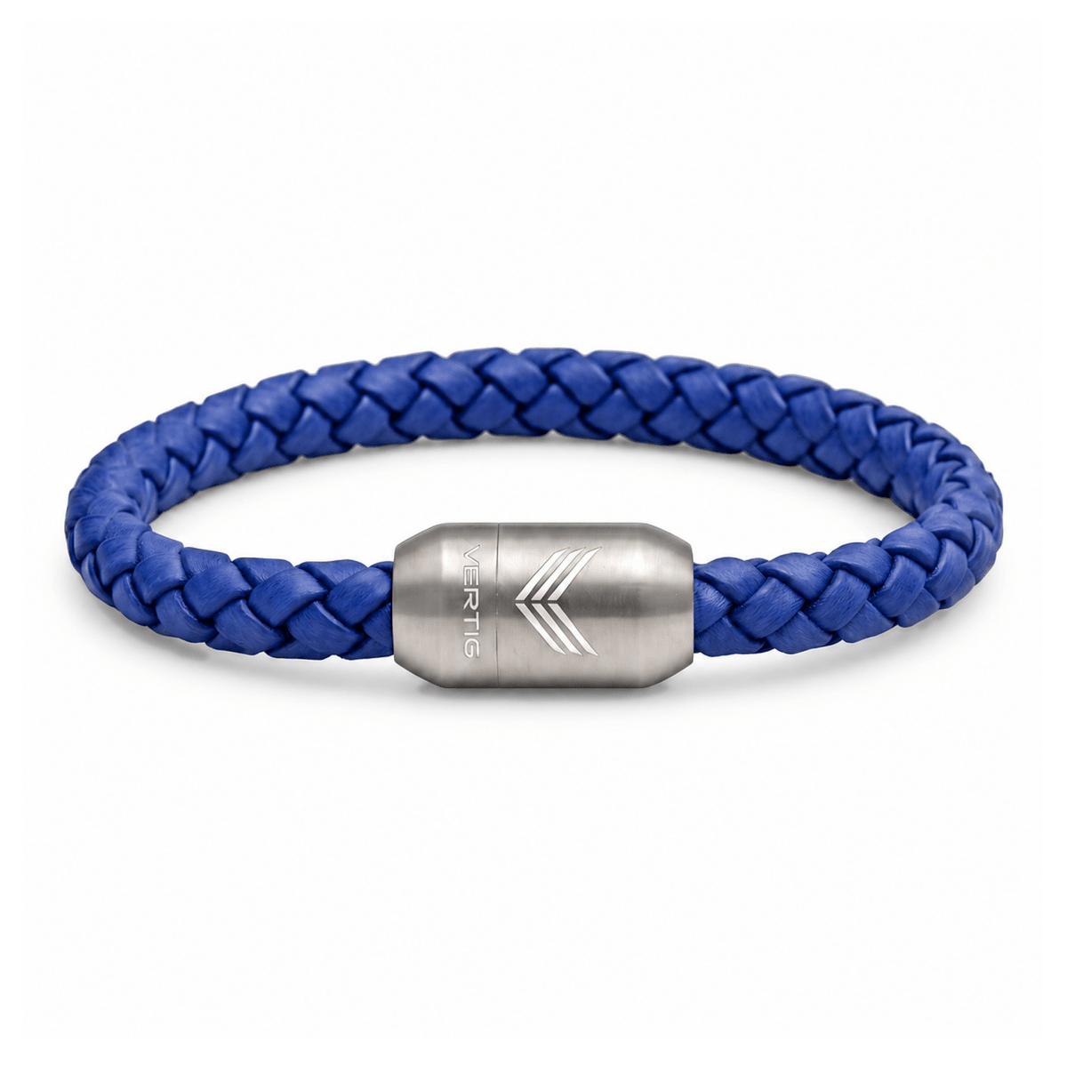 Vertig Magnetic Leather Bracelet Blue