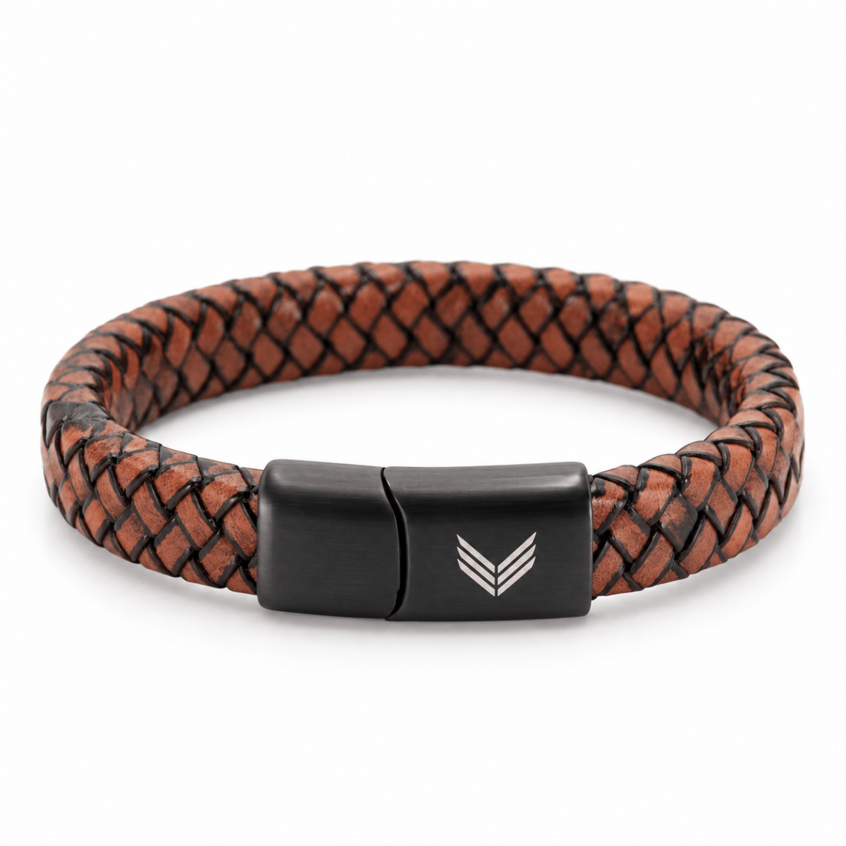 Vertig Magnetic Leather Bracelet Brown