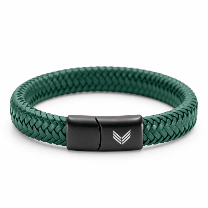 Vertig Magnetic Leather Bracelet Green