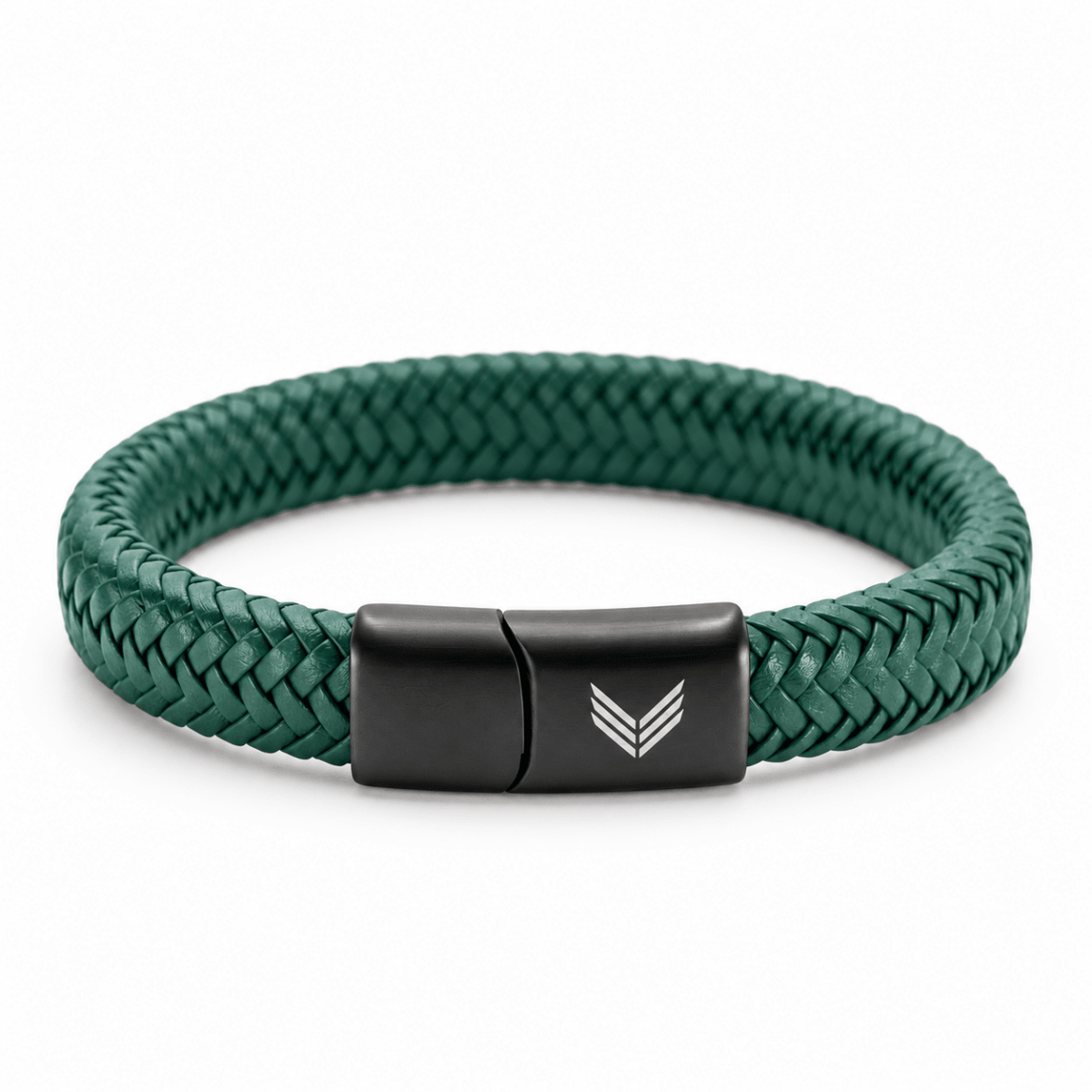 Vertig Magnetic Leather Bracelet Green