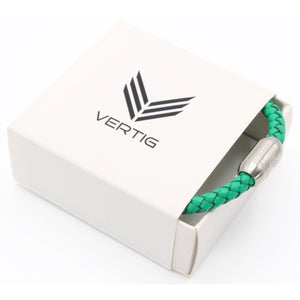 Vertig Magnetic Leather Bracelet Green