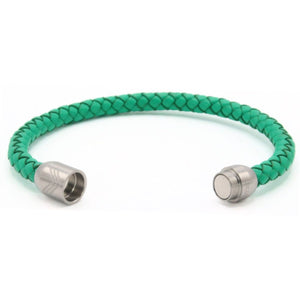 Vertig Magnetic Leather Bracelet Green