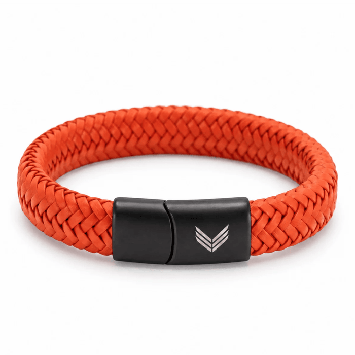 Vertig Magnetic Leather Bracelet Orange