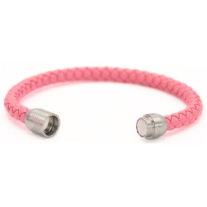 Vertig Magnetic Leather Bracelet Pink