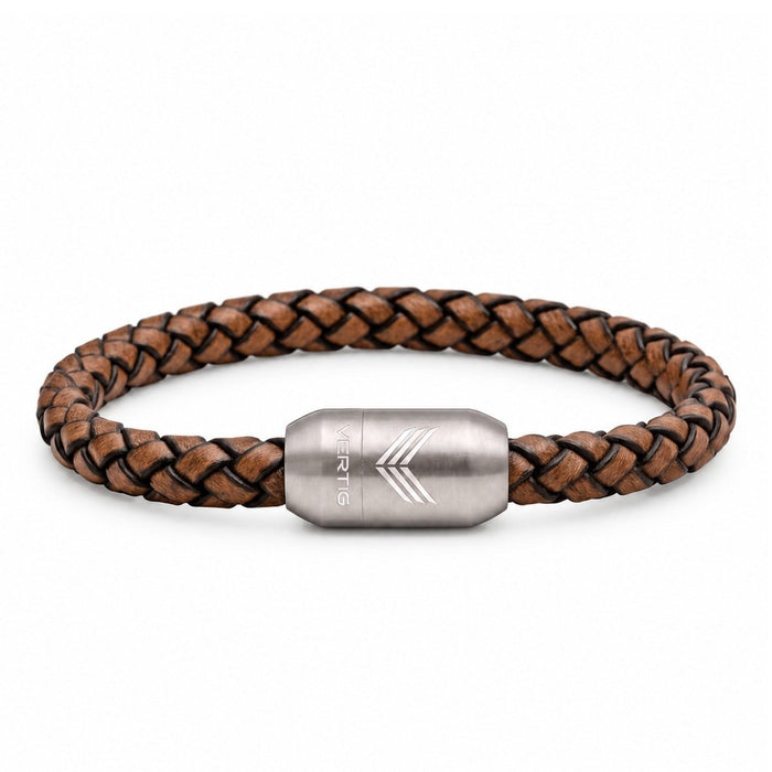 Vertig Magnetic Leather Bracelet Vintage White