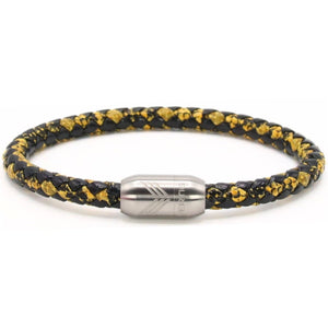 Vertig Magnetic Leather Bracelet Vintage Yellow