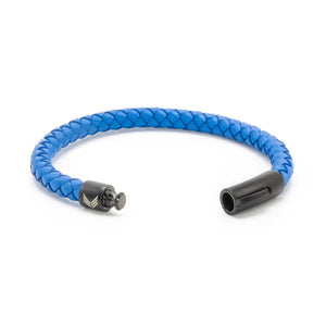 Vertig Leather Bracelet Blue