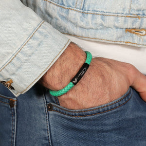 Vertig Leather Bracelet Green